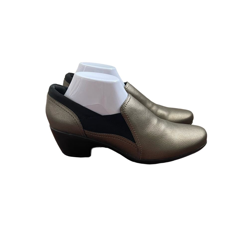 Clarks Women’s Size 12N Emily Amelia Metallic Slip On Leather Comfort Shoes - Picture 1 of 10